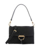 Abro Suede Temi Stitch Skuldertaske black/gold