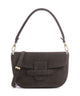 Abro Suede Camilla Skuldertaske dark brown