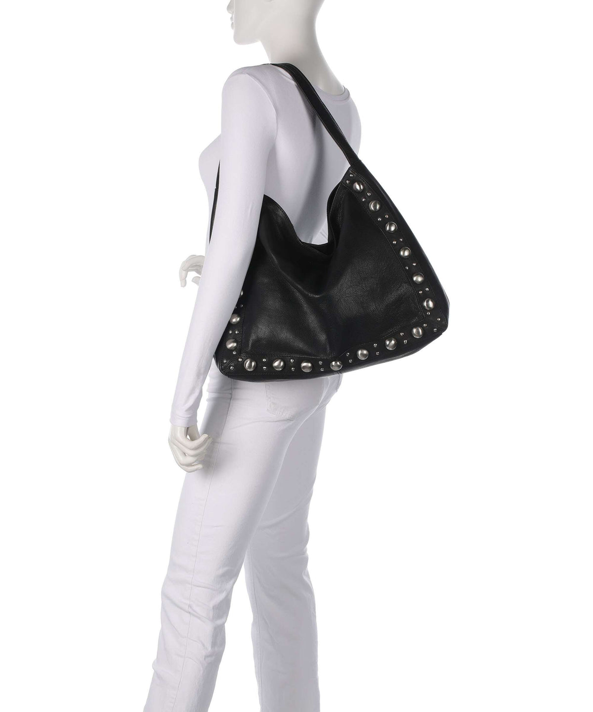 Depeche Noise Industry Hobo bag nero