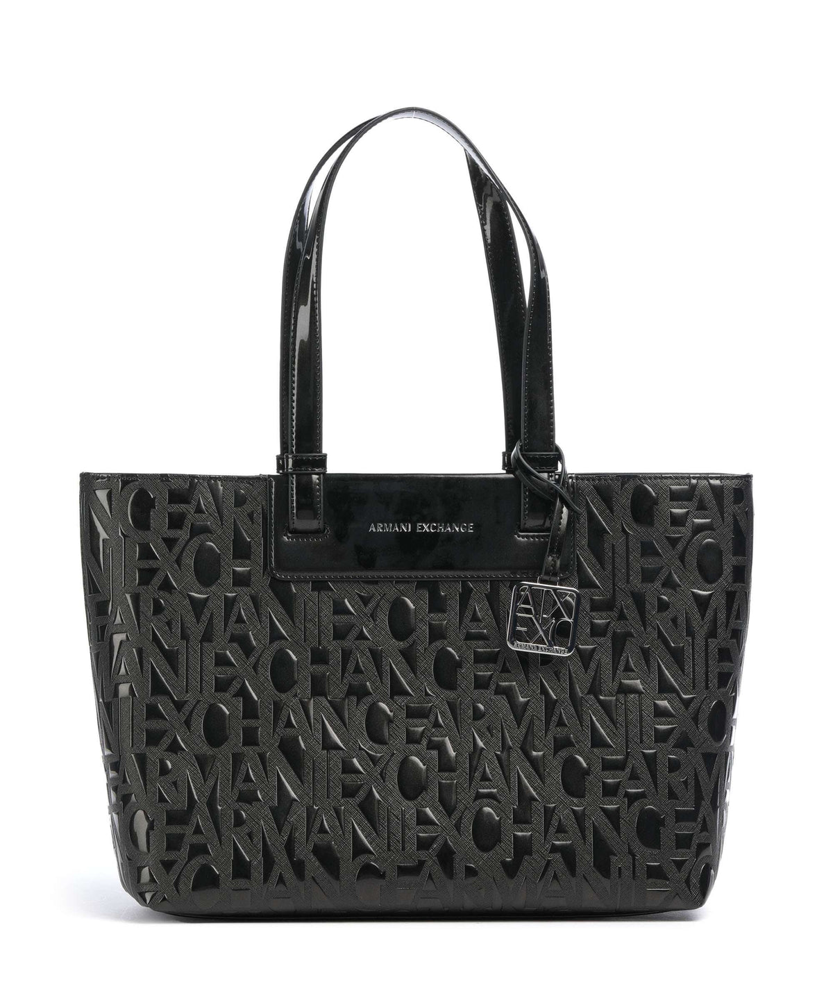 Armani Exchange Liz Patent M Tote bag black