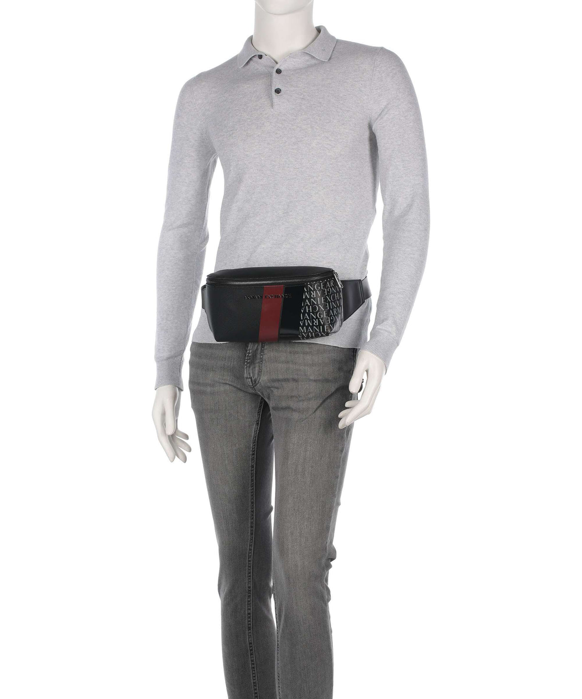 Armani Exchange Dylan Fanny pack black/pomegranate/black shiny