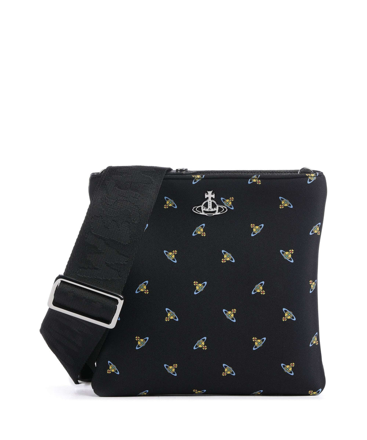 Vivienne Westwood Squire Square Neoprene Printed Crossbody bag black