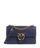Pinko Love One Classic Skuldertaske blu indaco ombroso/antique gold
