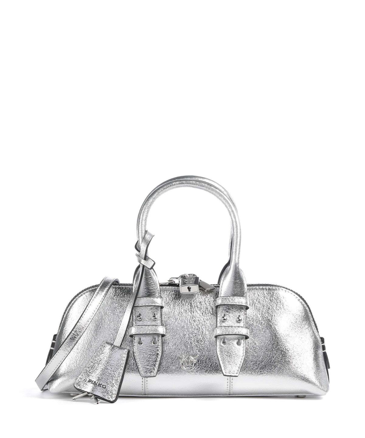 Pinko Bowling Baguette Handbag argento/nickel lucido