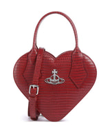 Vivienne Westwood Josephine Heart Embossed Croc Mini Håndtaske red