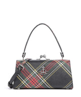 Vivienne Westwood Doll Frame Saffiano Printed XL Håndtaske chelsea tartan