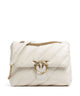 Pinko Love Puff Big Skuldertaske bianco seta/antique gold