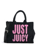 Juicy Couture Iris Patch Velvet M Håndtaske black