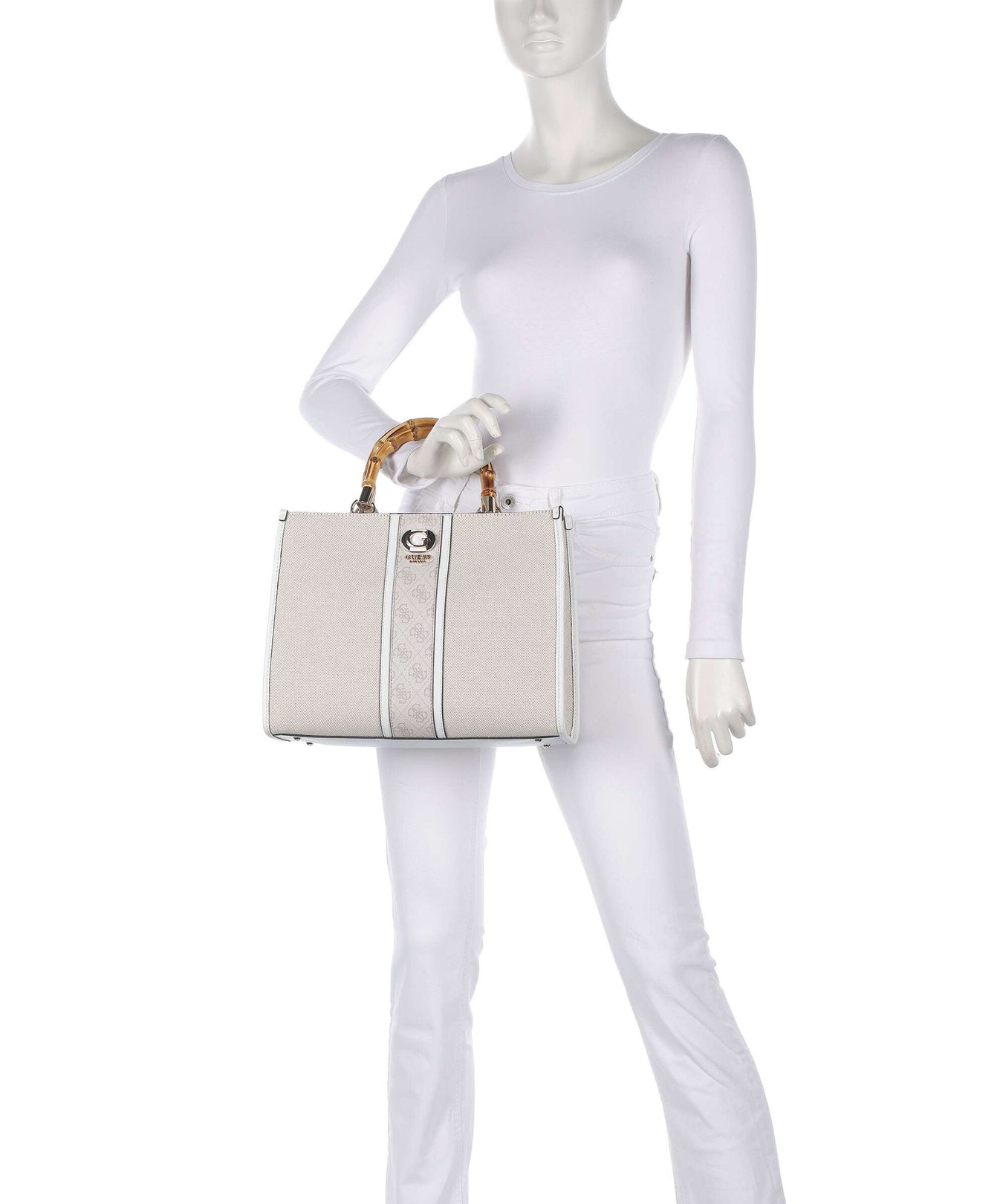 Guess Kerima Handbag natural/dove logo