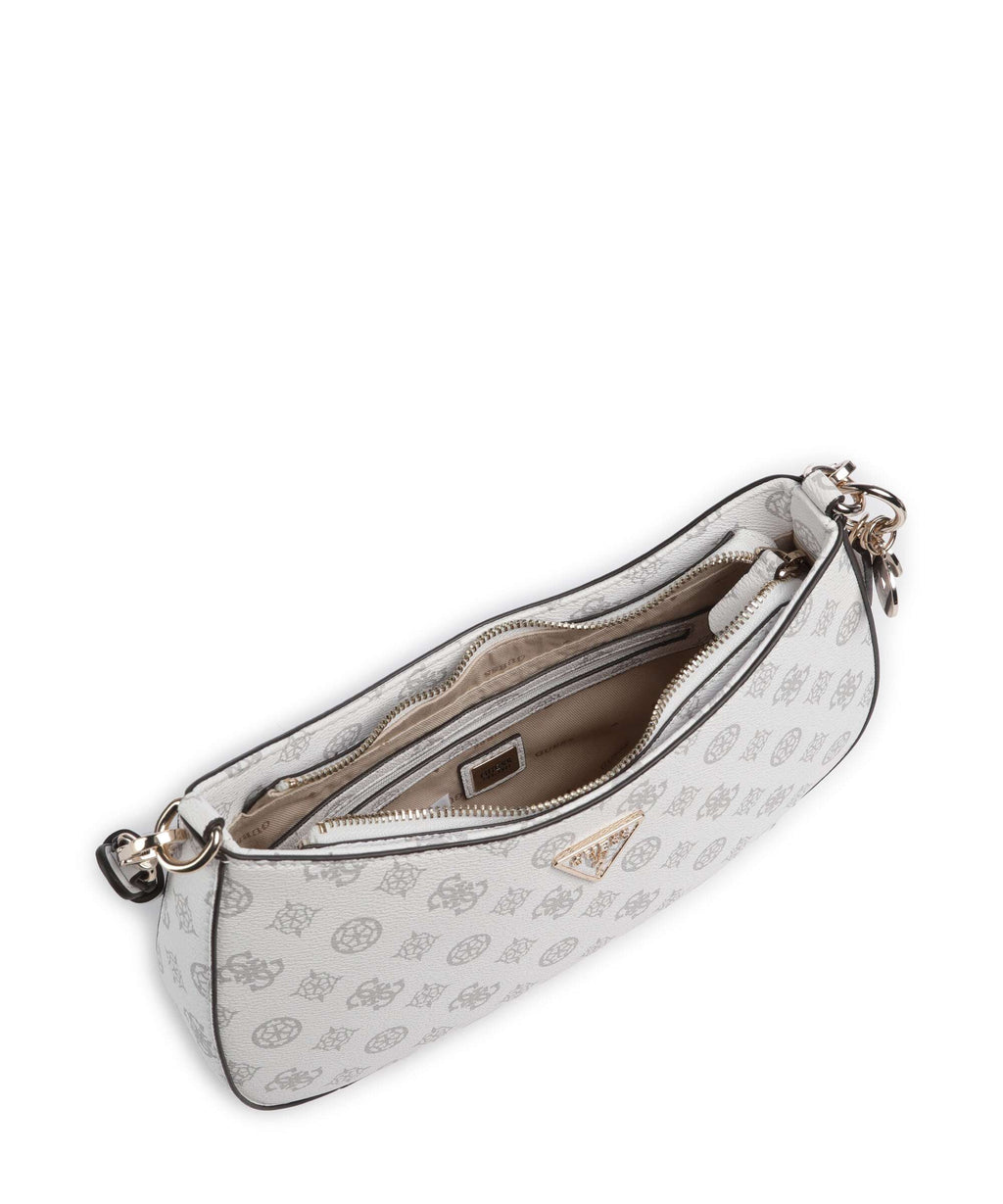 Guess Noelle Printed Peony Shoulder bag white logo