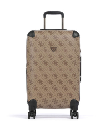 Guess Berta Maxi 4G Kuffert med 4 hjul latte logo/brown