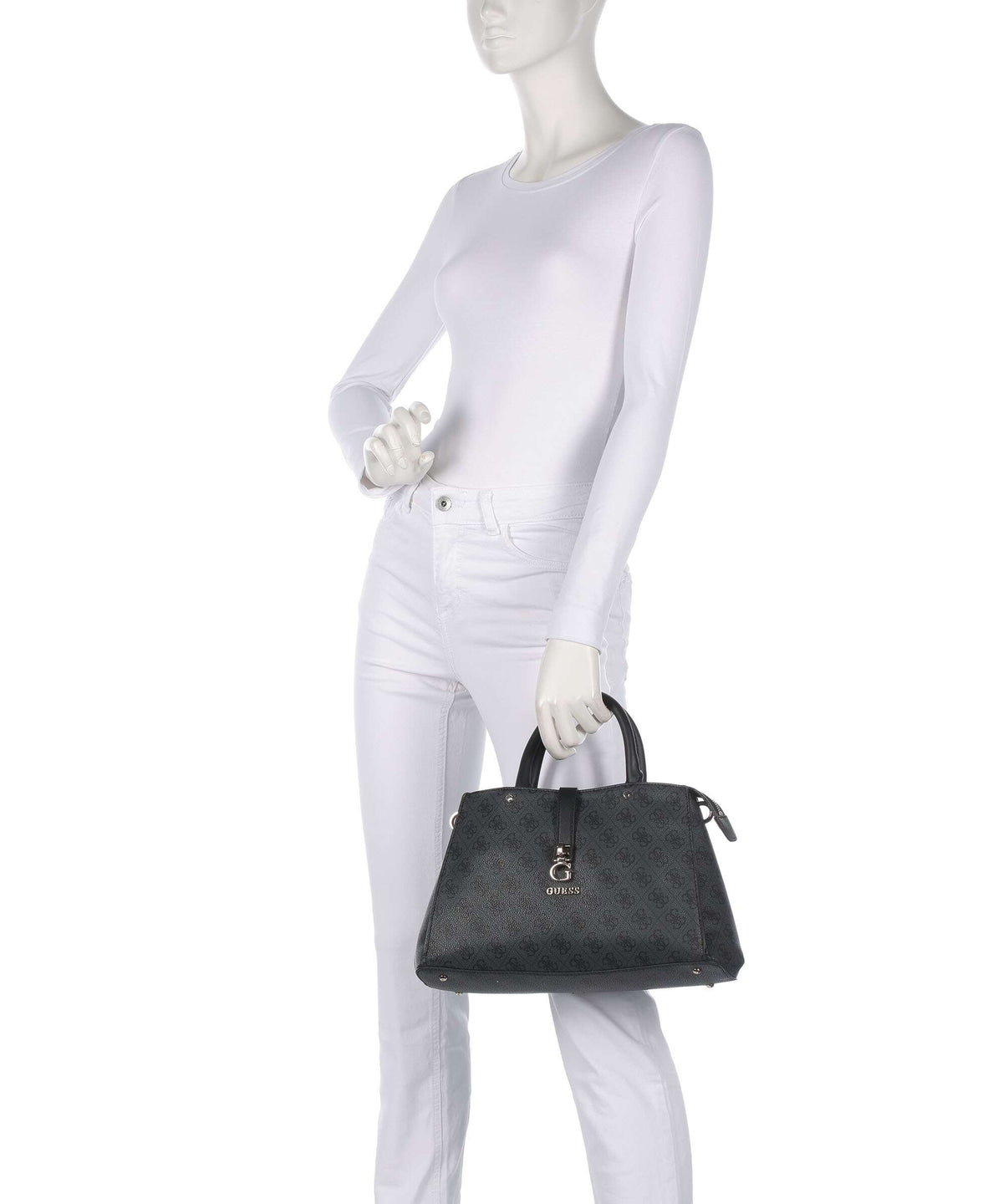 Guess Zamira Handbag coal logo