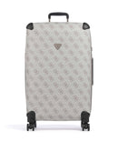 Guess Berta 4G Logo Kuffert med 4 hjul dark taupe logo