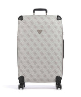 Guess Berta 4G Logo Kuffert med 4 hjul dark taupe logo