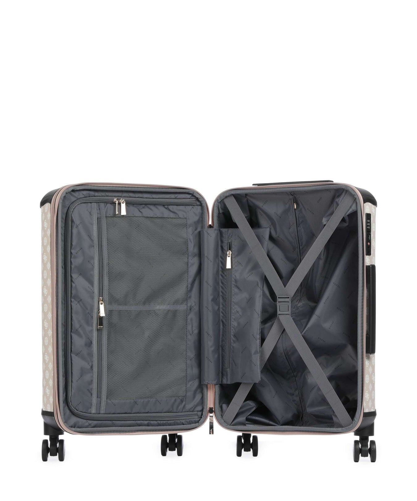 Guess Wilder Spinner (4 wheels) beige/white