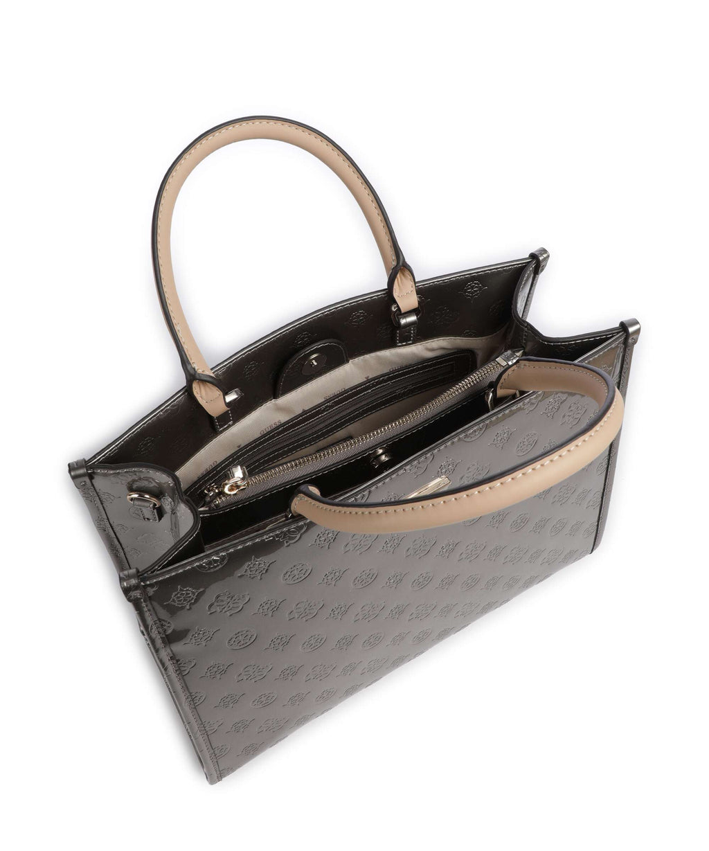 Guess Arnela Handbag pewter logo