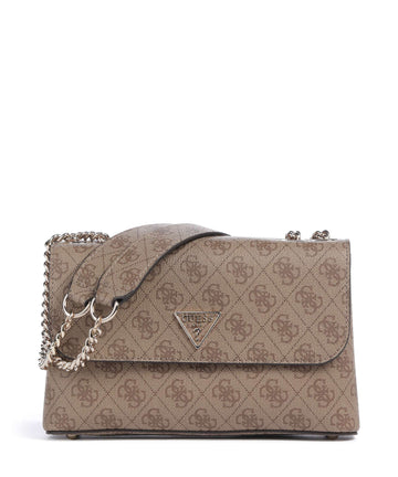 Guess Erica Eco Skuldertaske latte logo