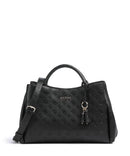 Guess Phoebe Peony Debossed Handbag black logo