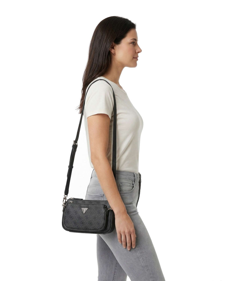 Guess Noelle 4G Logo Shoulder bag coal logo