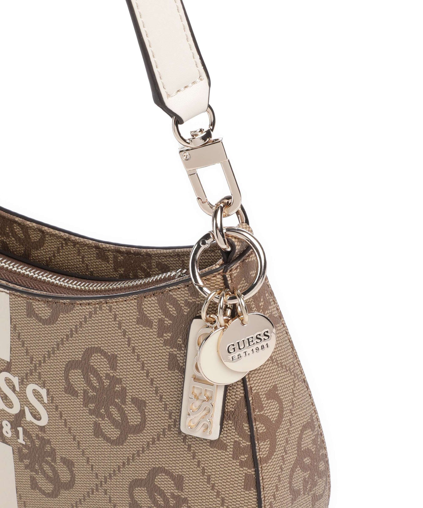 Guess Noelle 4G Logo Shoulder bag latte logo
