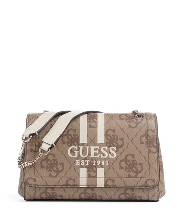 Guess Noelle 4G Logo Skuldertaske latte logo