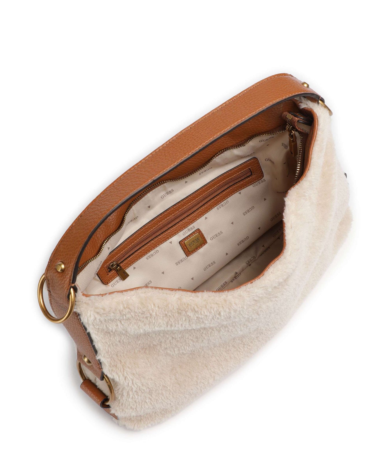 Guess Camden Hobo bag natural/cognac