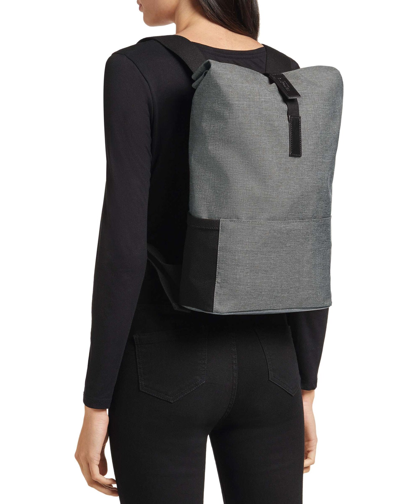 Brooks England Pickwick Small Tex Rolltop backpack grey