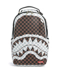Sprayground Cream And Brown Tear Check Backpack multicolour
