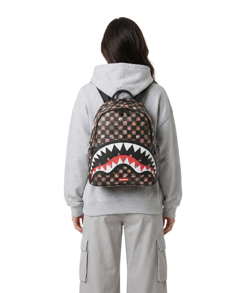 Sprayground Peeking Characters Remix Backpack brown