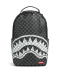 Sprayground Black And White Drip Check Shark Backpack black