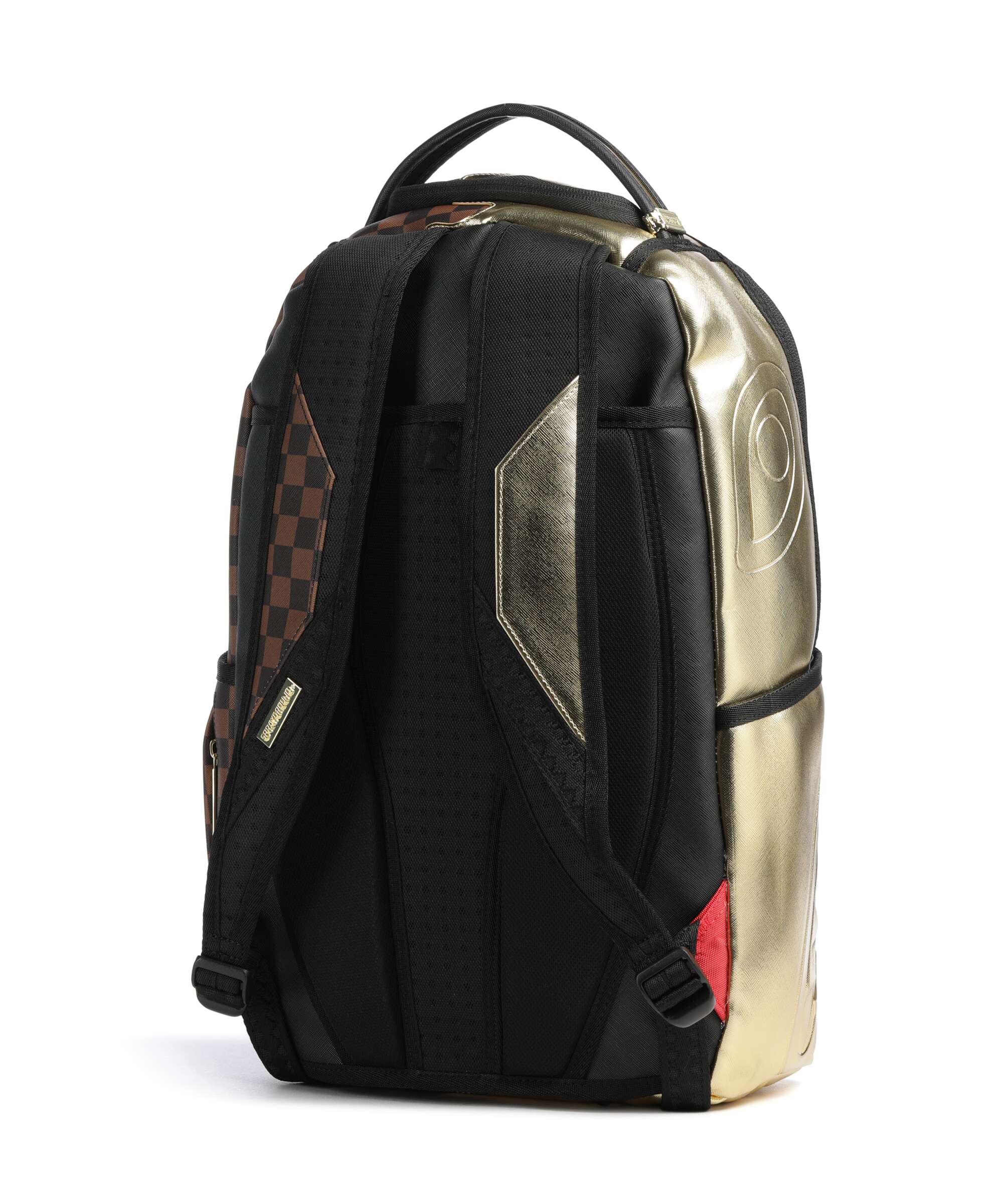 Sprayground Sharks In Paris Gold Drip Backpack black/gold