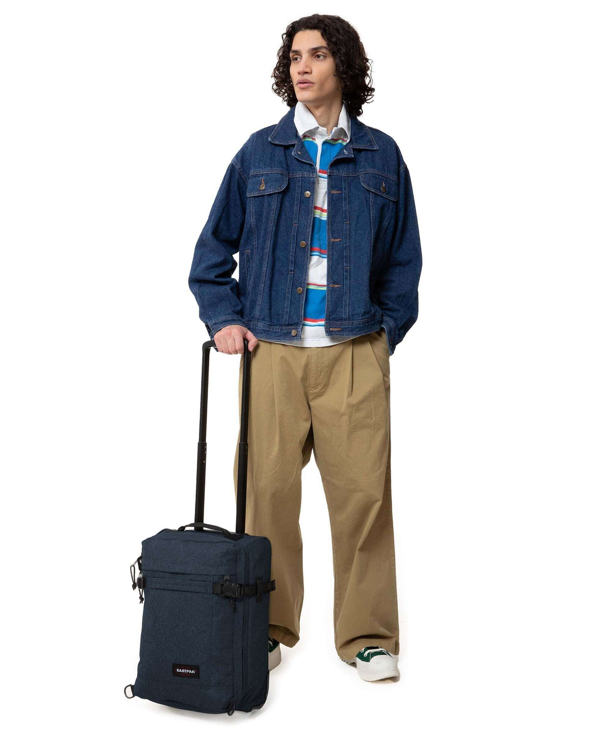 Eastpak Strapson XXS Backpack with wheels triple denim