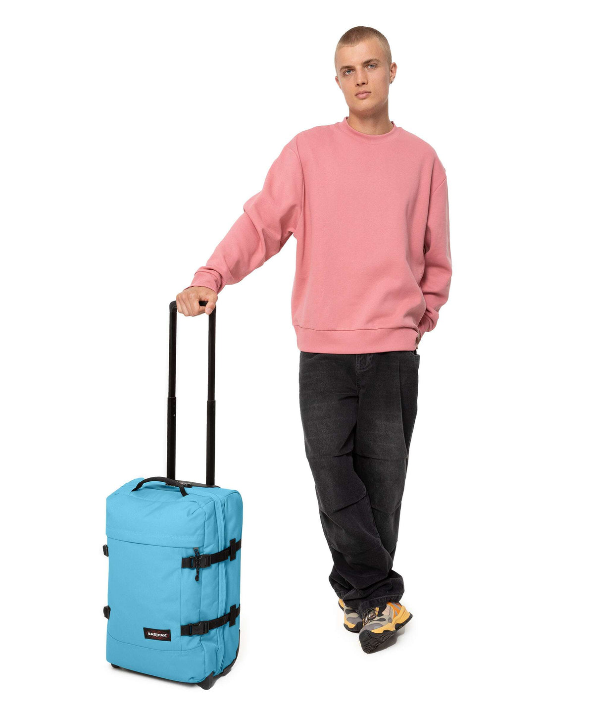 Eastpak Tranverz S Travel bag with wheels dive blue