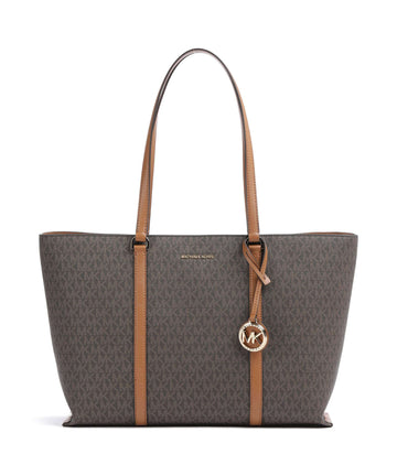 Michael Kors Temple Shopper taske brown/acorn