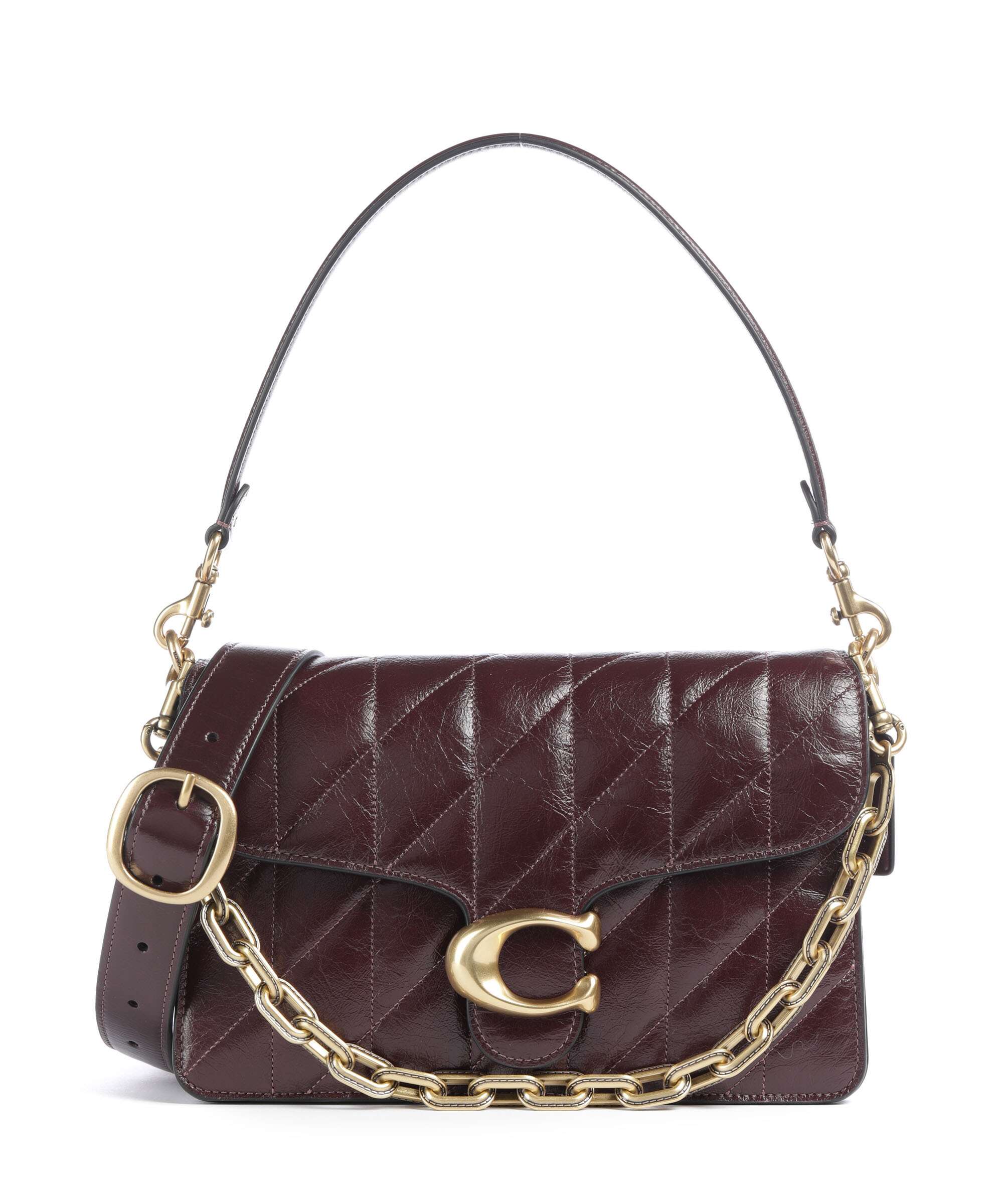 Coach Tabby Quilted Glazed Shoulder bag black currant