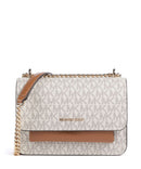 Michael Kors Claire Small Skuldertaske vanilla/acorn