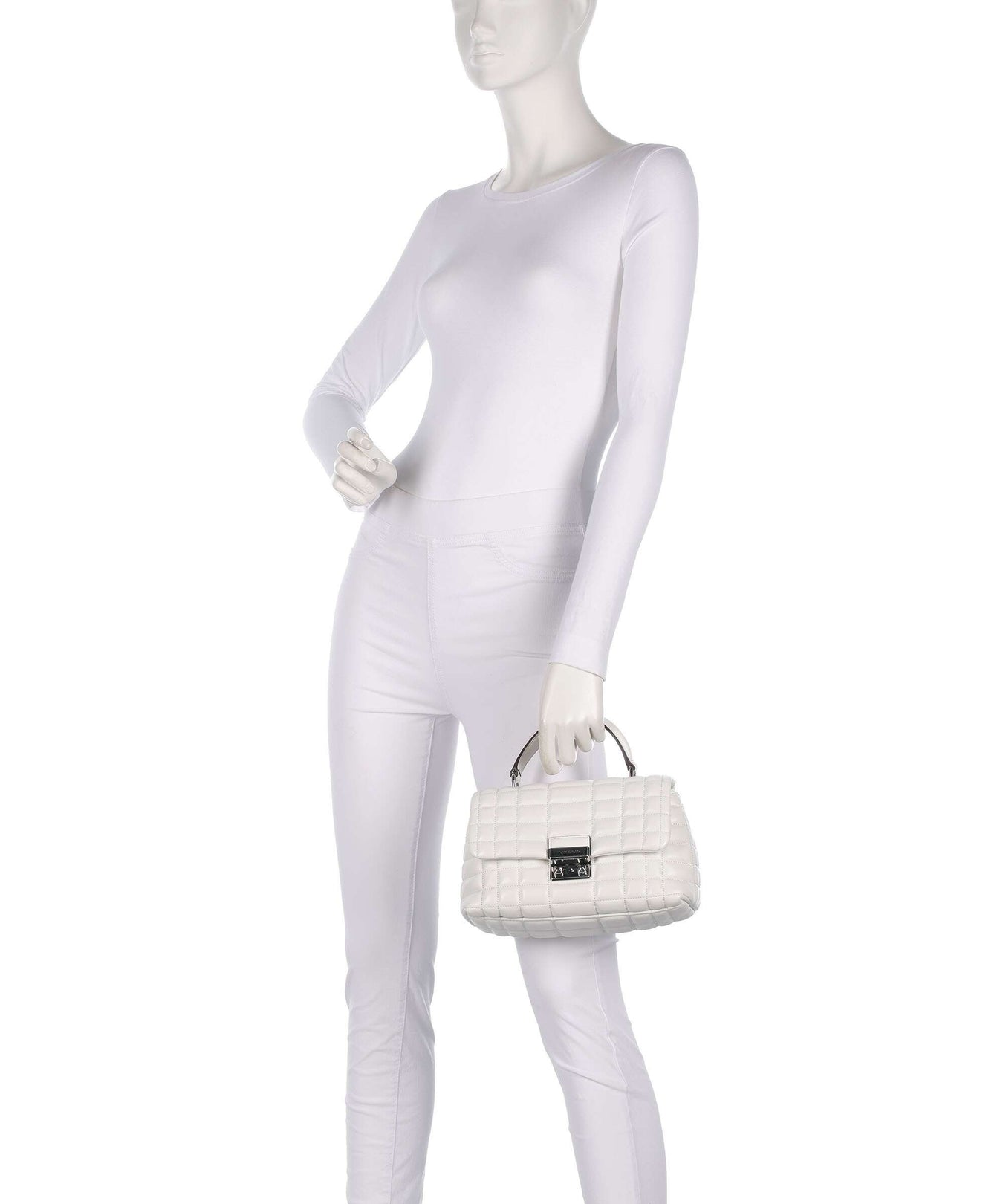 Michael Kors Tribeca Medium Handbag optic white