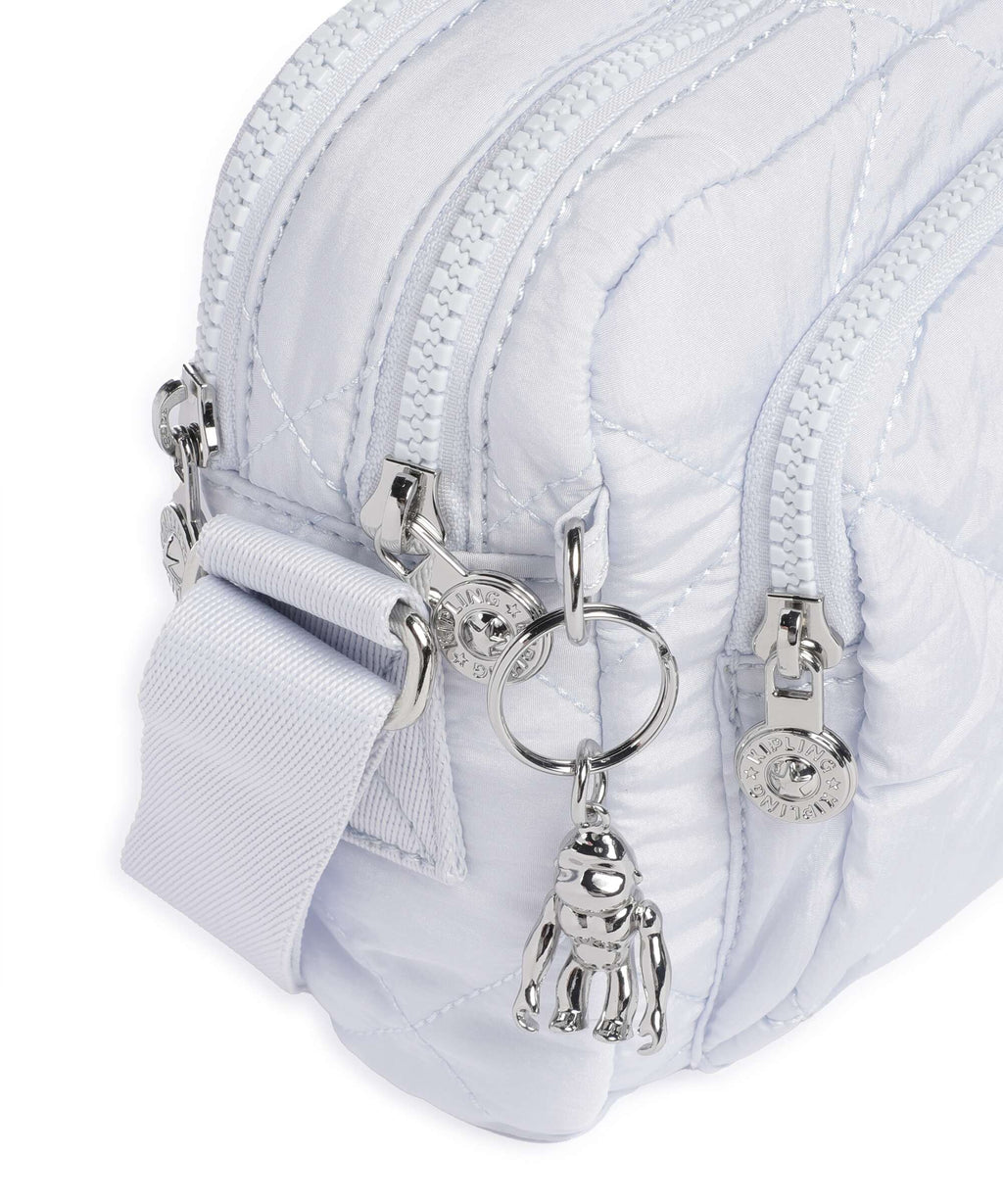 Kipling Crinkled Quilt Abanu M Zip Crossbody bag water blue