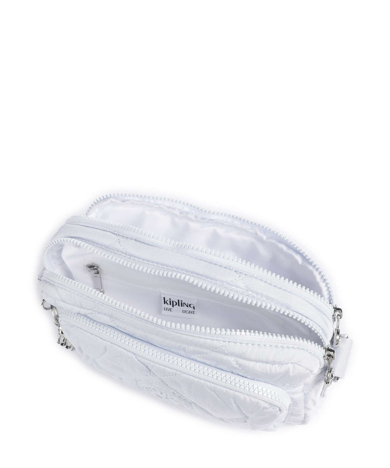 Kipling Crinkled Quilt Abanu M Zip Crossbody bag water blue