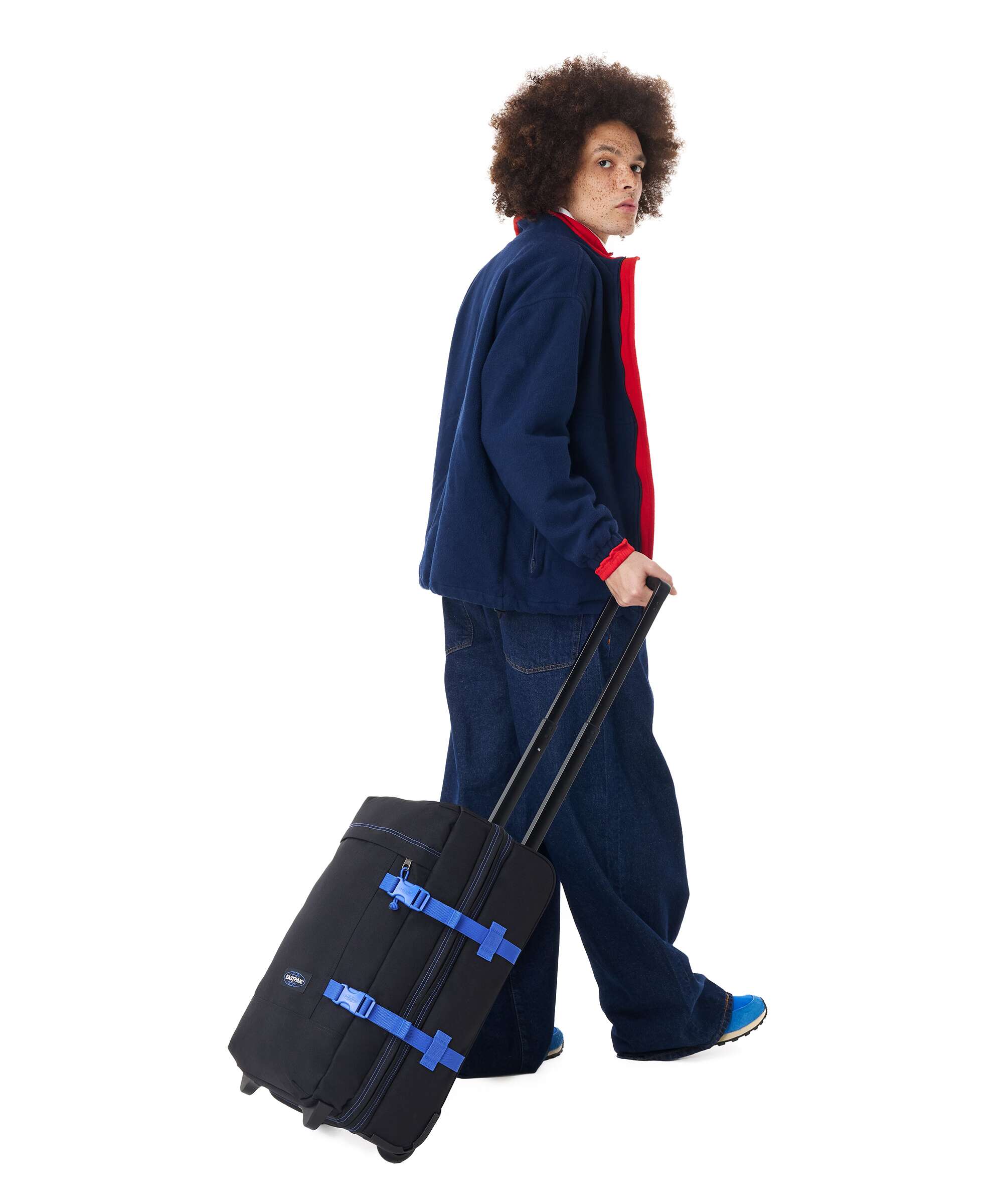 Eastpak Tranverz S Travel bag with wheels black/blue