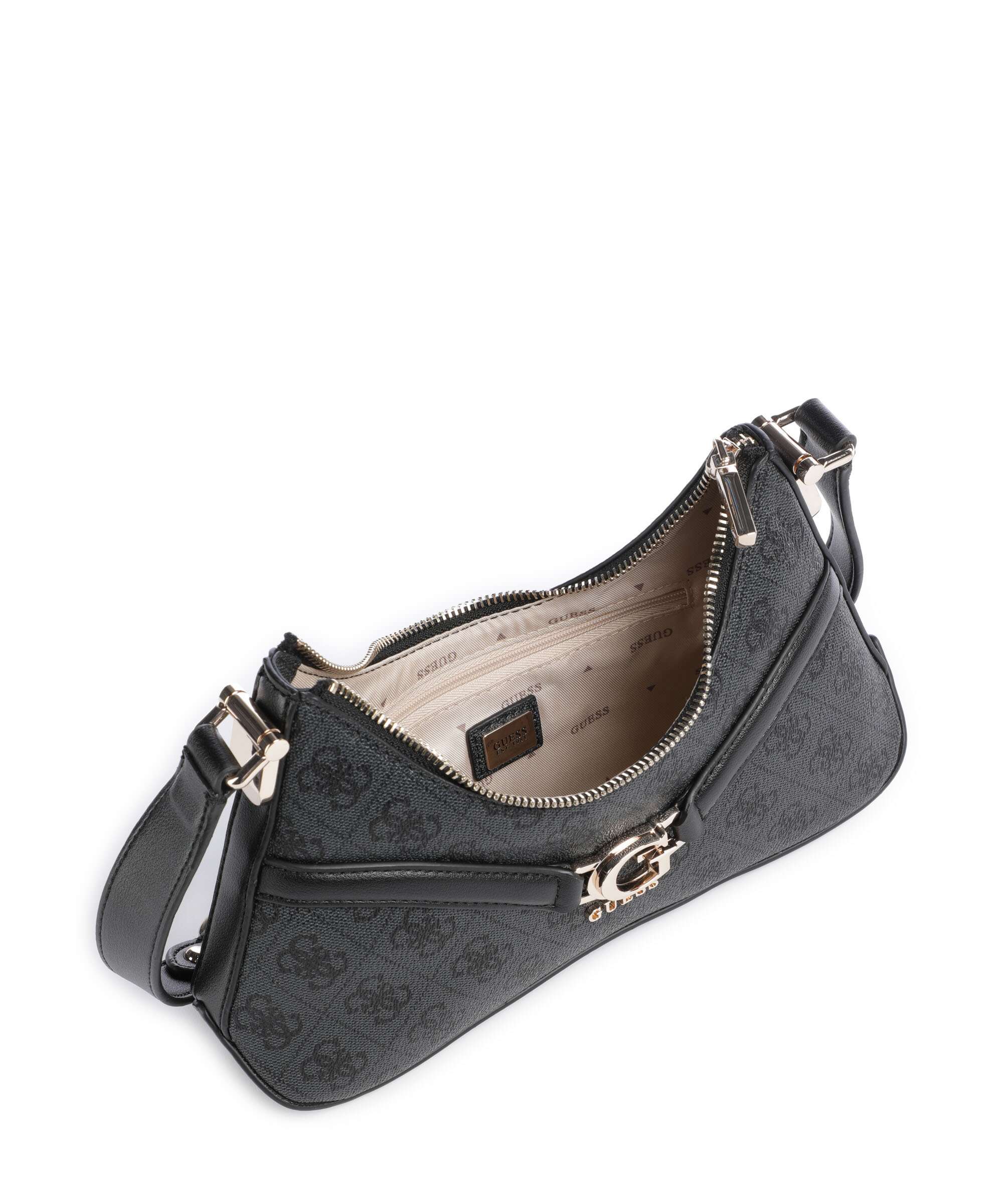 Guess Dea Crossbody bag coal logo