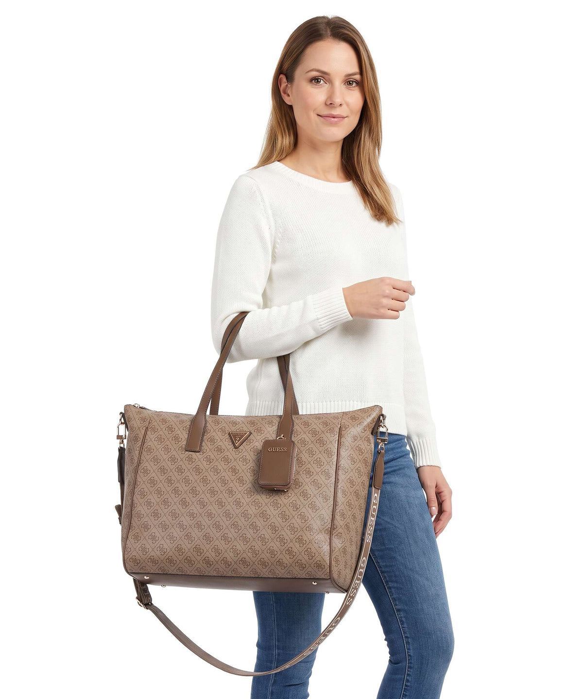 Guess Latona Weekend bag latte logo