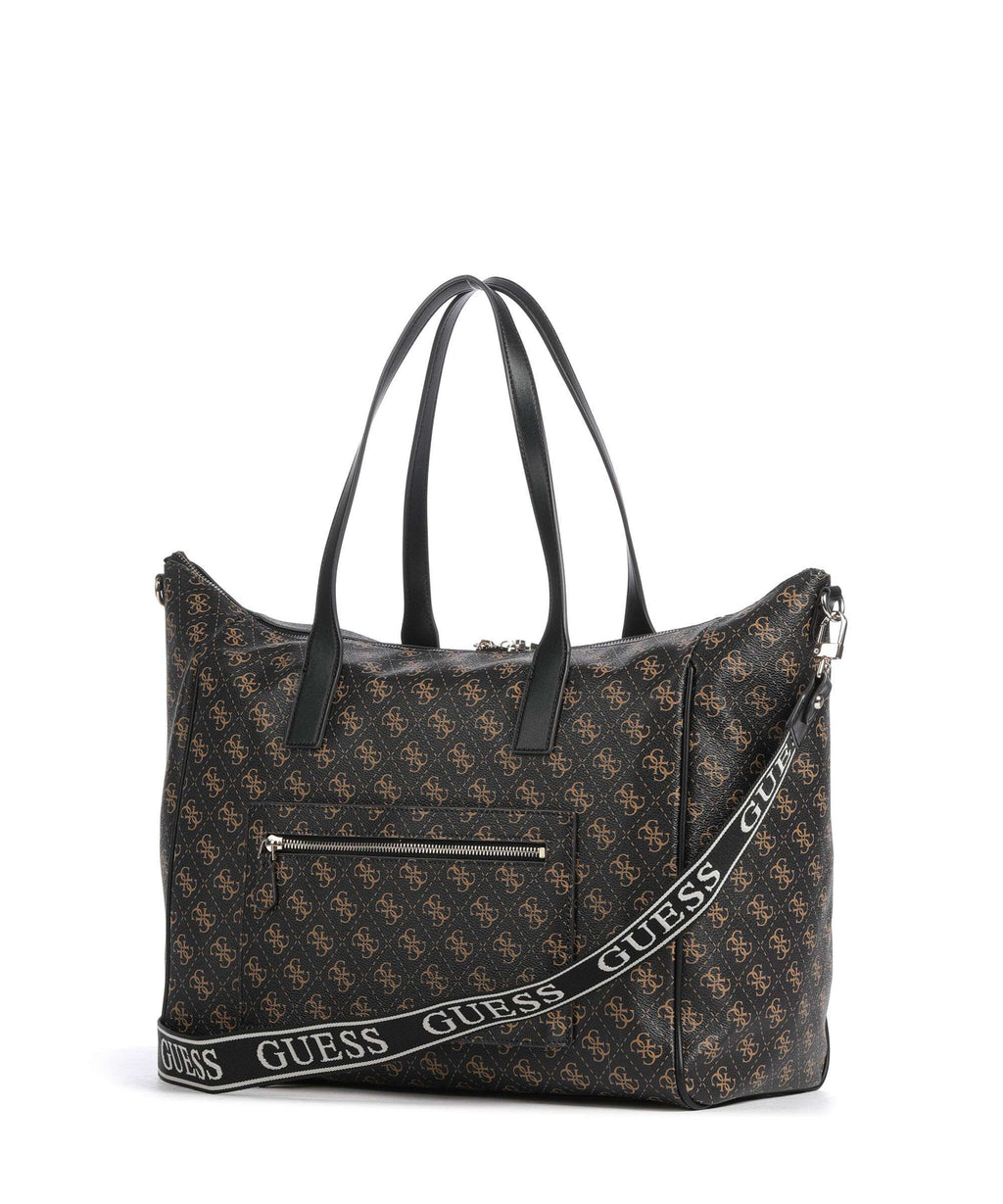Guess Latona Large Weekend bag brown logo/black