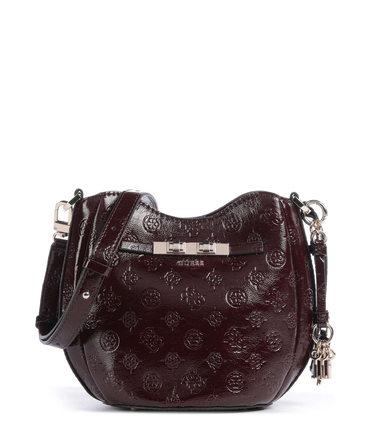 Guess Carmella Bucket bag burgundy logo