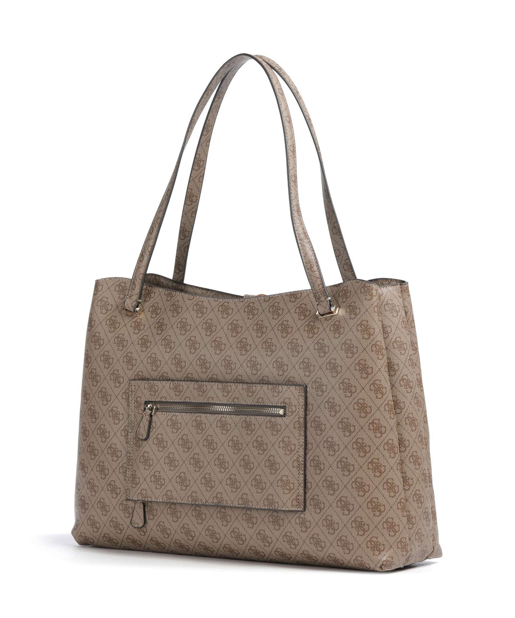 Guess Yvonne Logo Tote bag latte logo