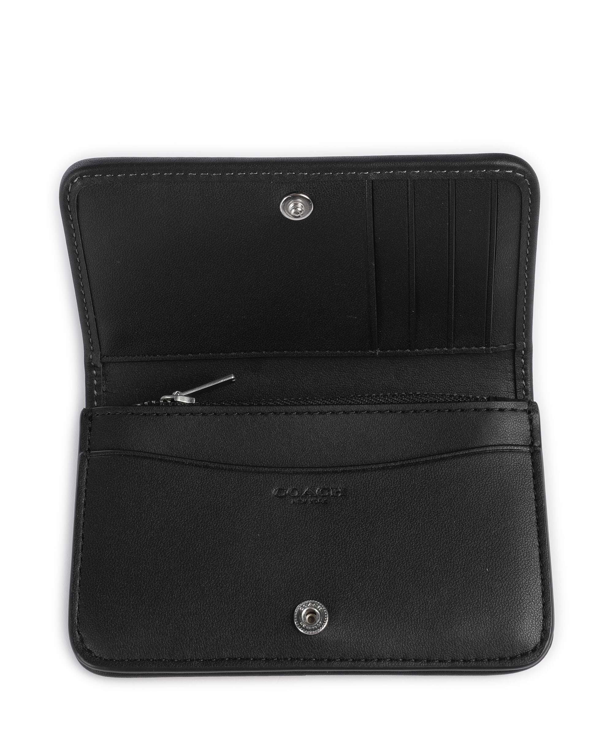 Coach Essential Crystal Signature Jacquard Wallet black