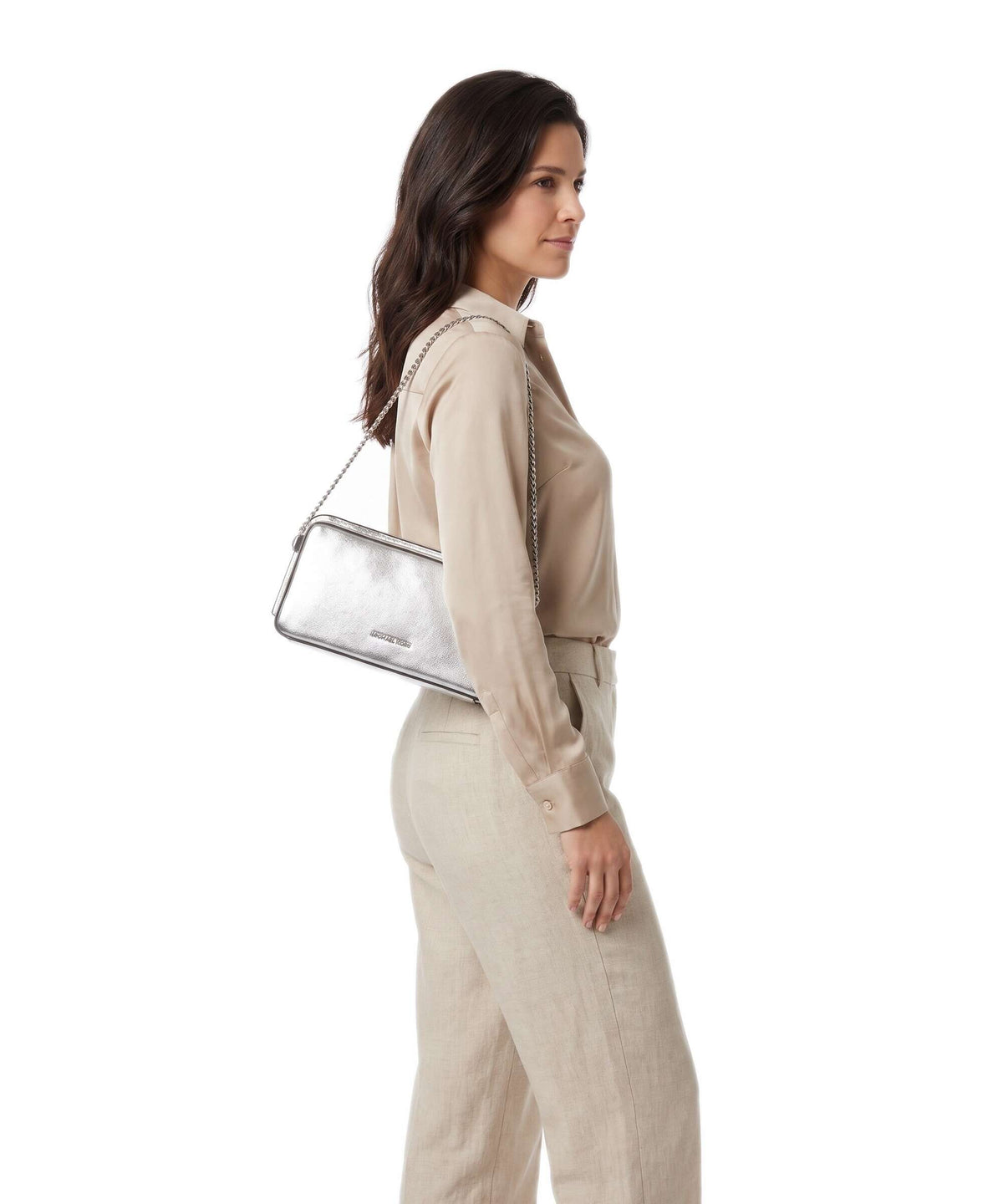 Michael Kors Goldie Medium Shoulder bag silver