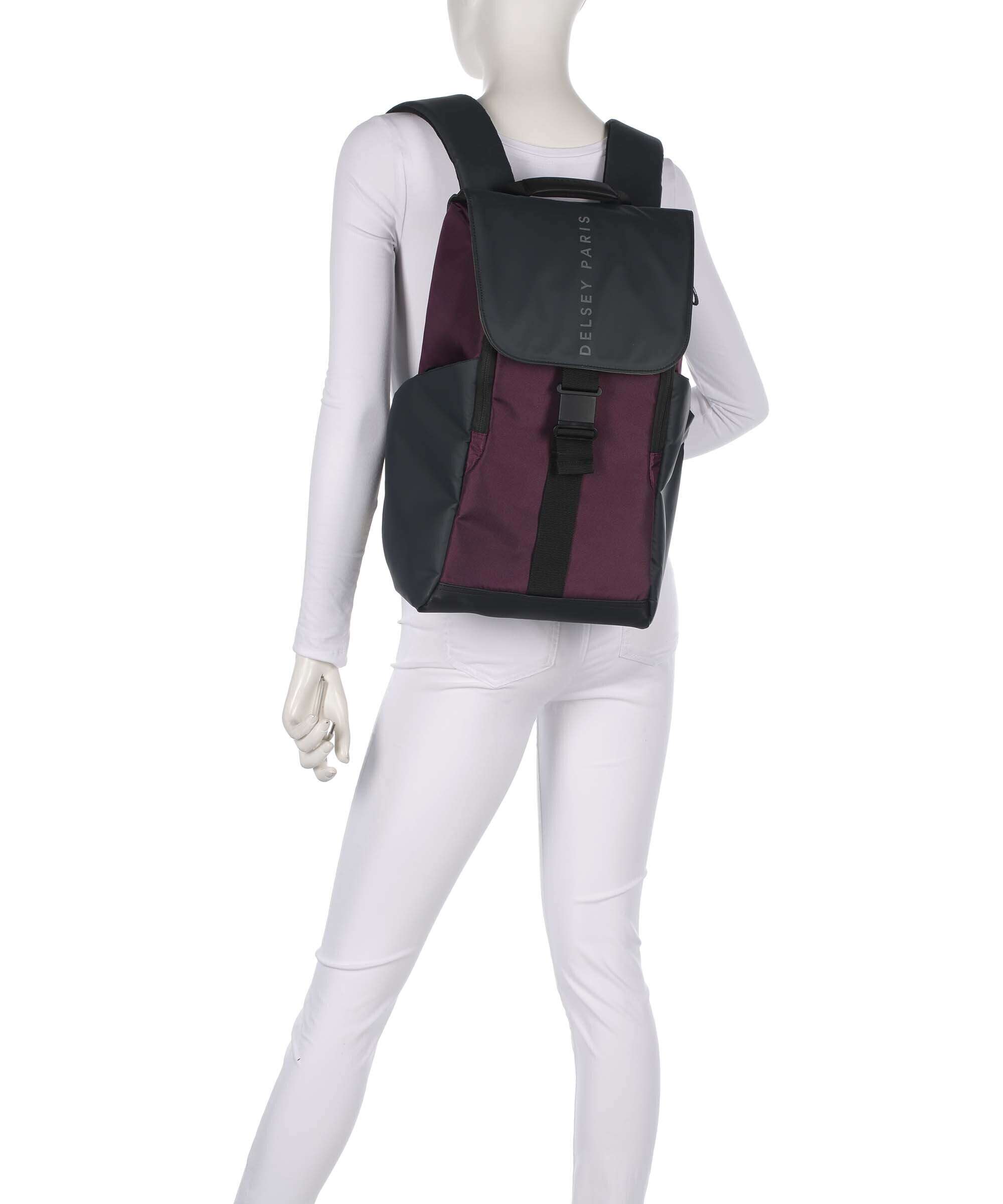 Delsey Paris Securflap Backpack bordeaux rot