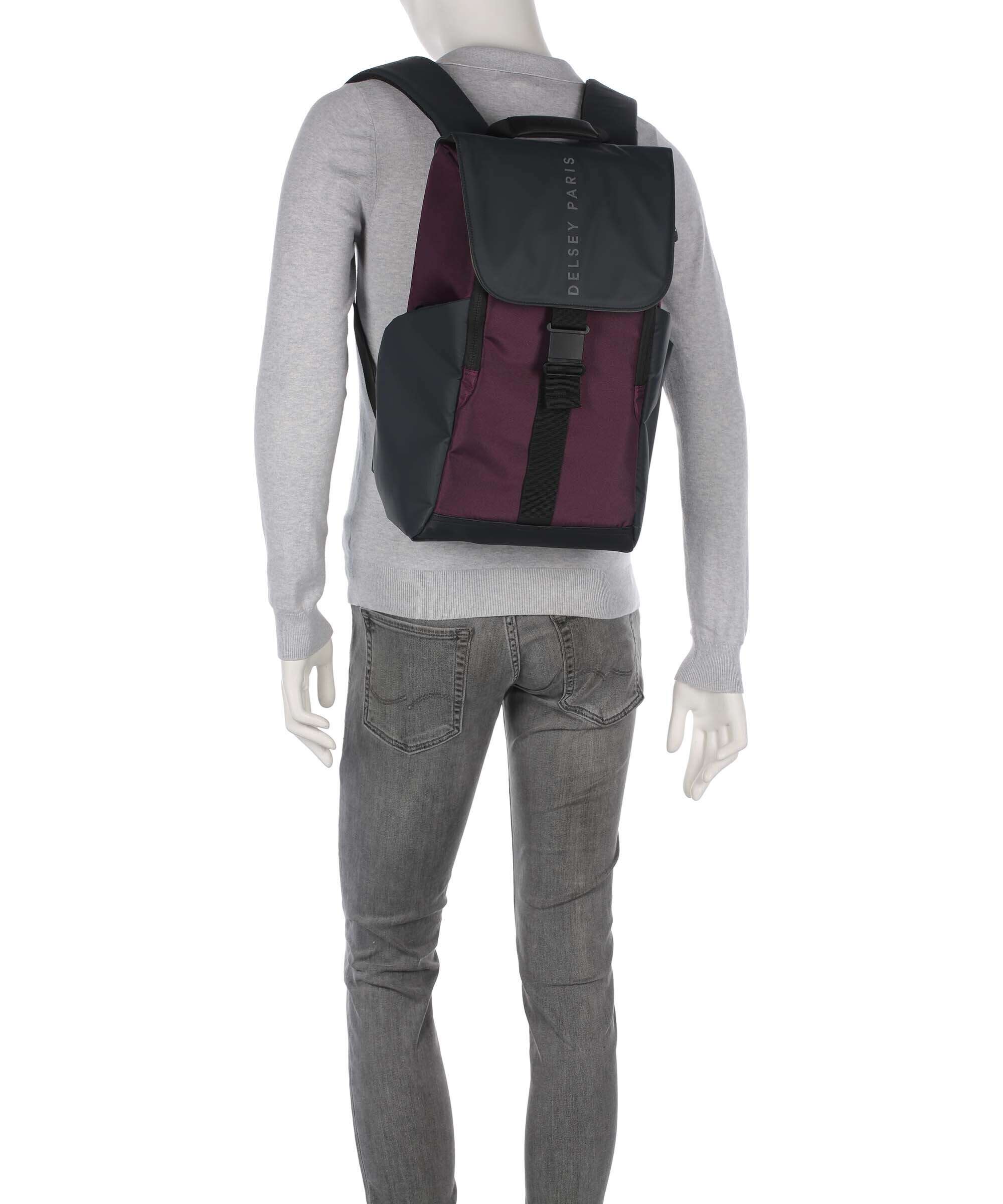 Delsey Paris Securflap Backpack bordeaux rot