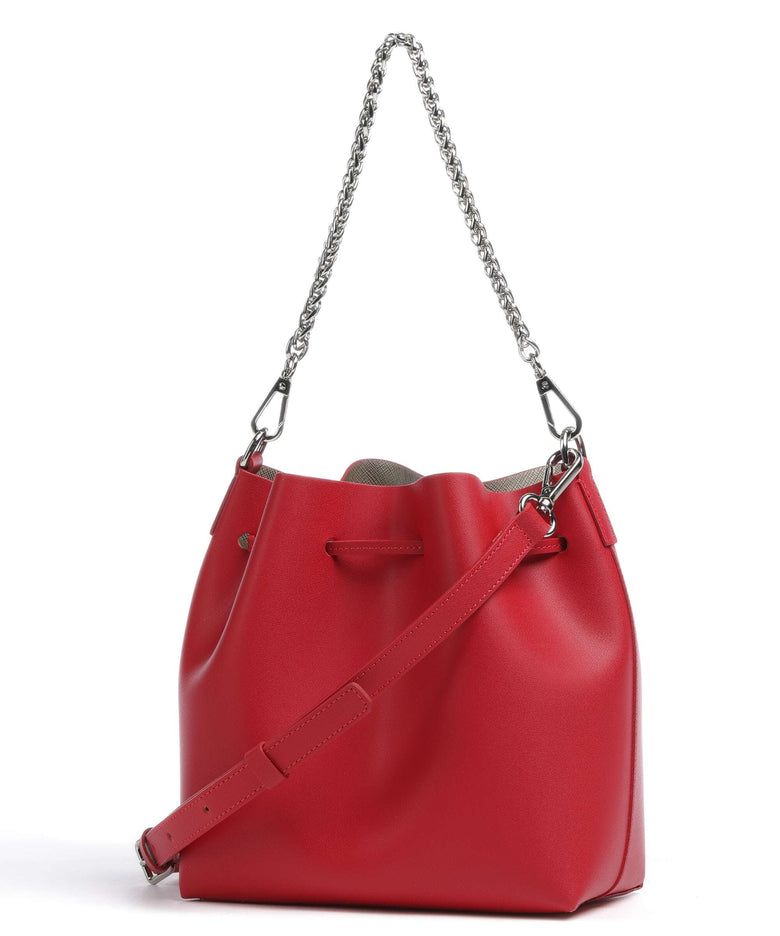 Lancaster Pur & Element City Bucket bag rouge